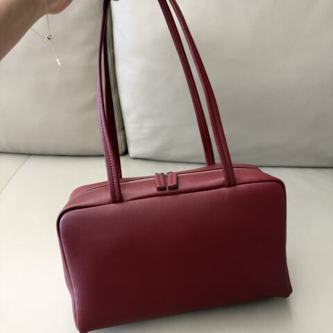 THE ROW Astra Bowling Bag 绵羊皮 型号:TR1105 安可拉红