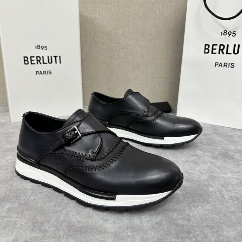 BERLUTI Fast Track走秀运动单扣套脚乐福鞋皮革运动鞋