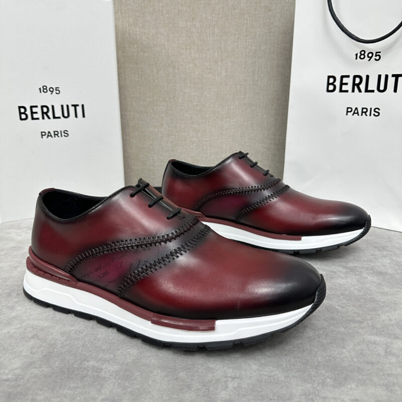 BERLUTI Fast Track走秀皮革运动鞋