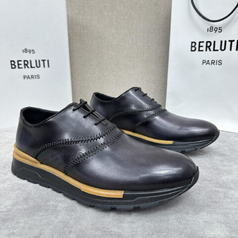 BERLUTI Fast Track走秀皮革运动鞋