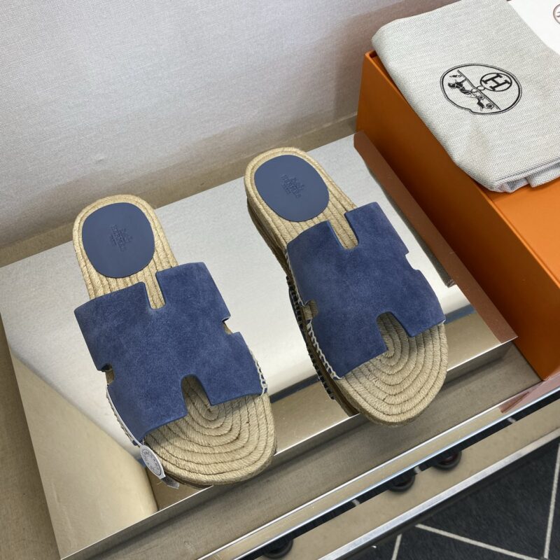 HERMES 男士皮底拖鞋