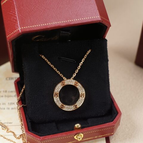 Cartier 卡地亚满天星LOVE大圆饼项链