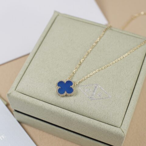 Van Cleef&Arpels 蓝色蓝玛瑙四叶草项链