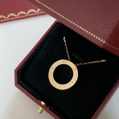 Cartier 卡地亚光面LOVE大圆饼项链