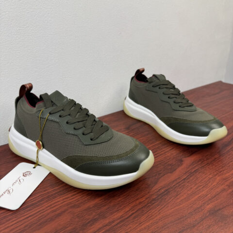 LoroPiana Walk Wish 男士运动鞋 货号:FAO3862 绿色