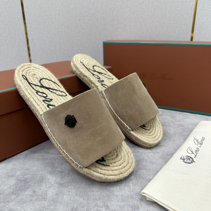 Loro Piana 新款男士休闲草编拖鞋