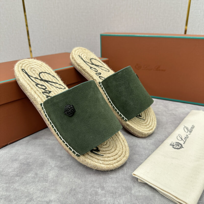 Loro Piana 新款男士休闲草编拖鞋