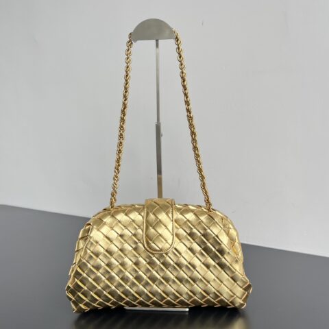 BV 新款Lauren 1980 链条手拿包 785807新金色