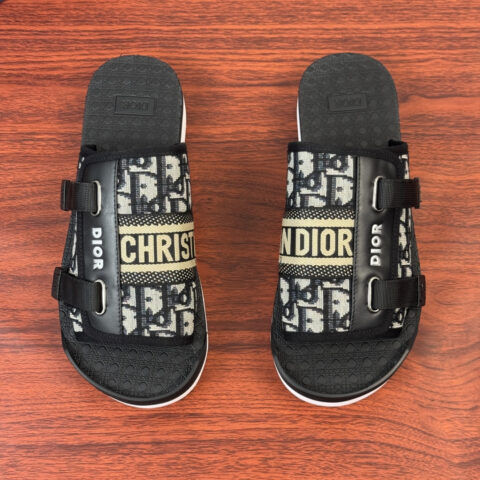 DIOR  Aqua凉鞋 货号：H899刺绣 黑色