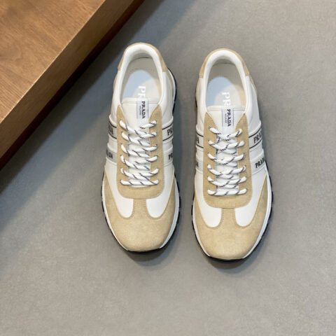 PRADA 新款男士拼接休闲运动鞋