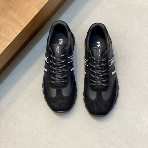PRADA 新款男士拼接休闲运动鞋