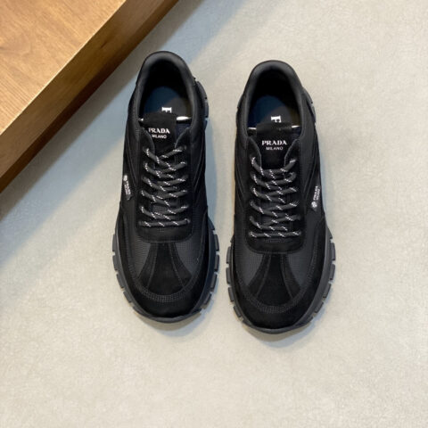 PRADA 新款男士拼接休闲运动鞋