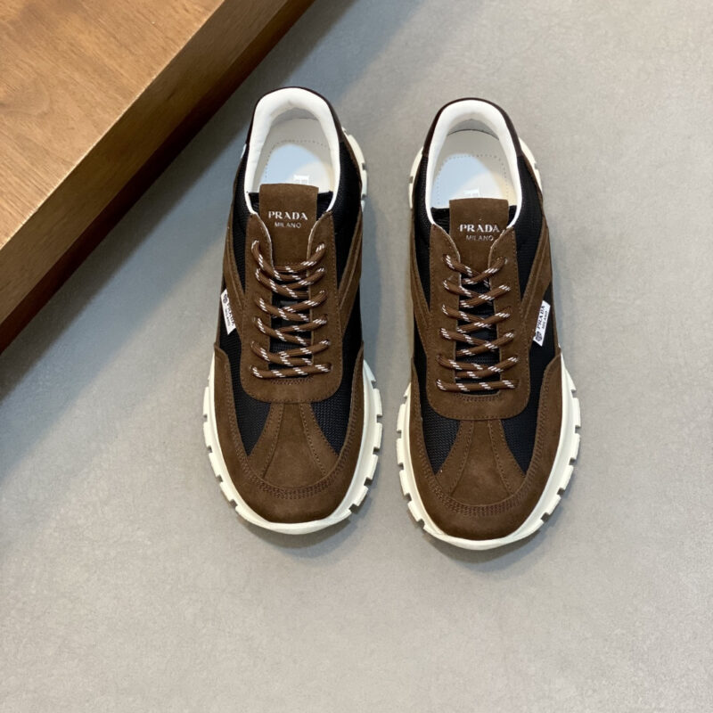 PRADA 新款男士拼接休闲运动鞋
