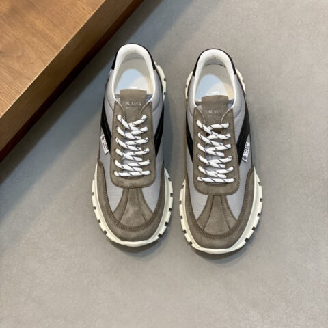 PRADA 新款男士拼接休闲运动鞋