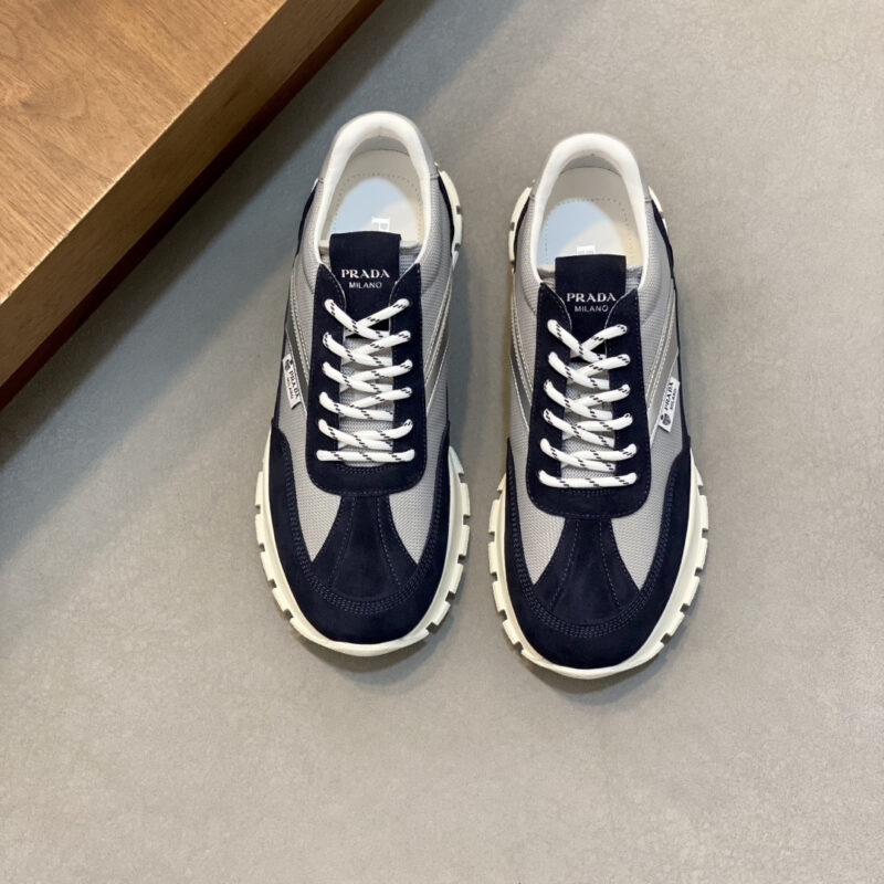 PRADA 新款男士拼接休闲运动鞋