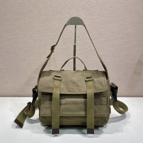 PRADA🎉新品邮差包🎉1BD408帆布🎉