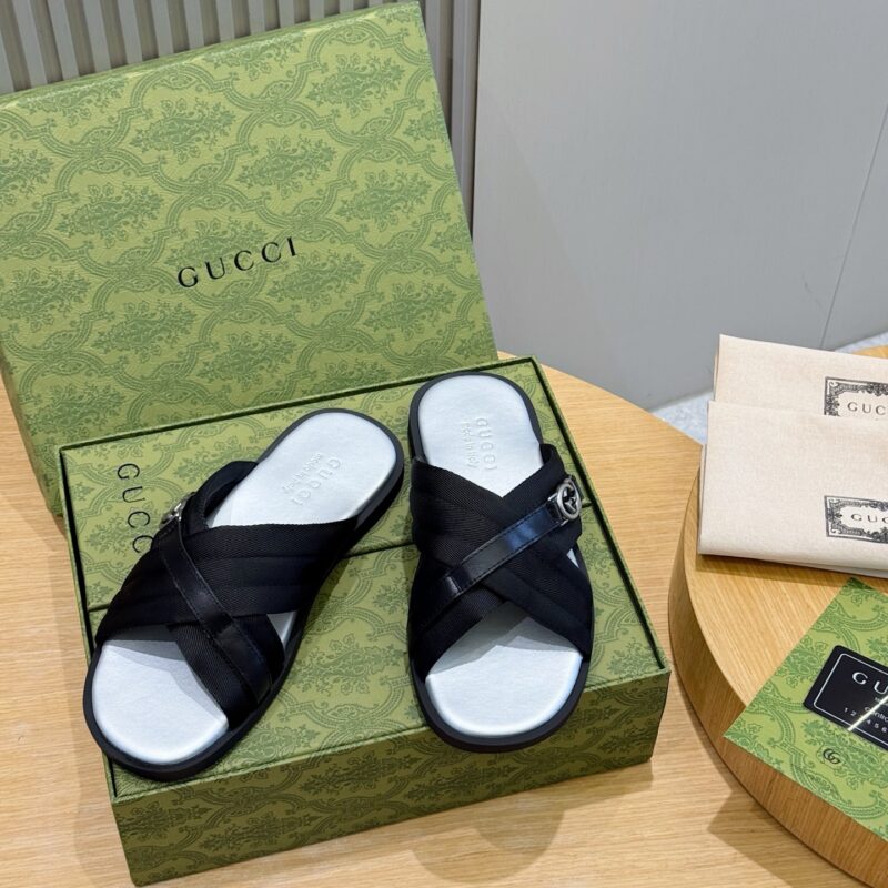 GUCCI 男士互扣式双G拖