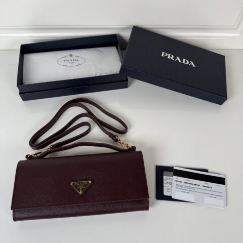 PRADA P家 女士多功能迷你斜跨+手拎多功能钱包 型号1MT042