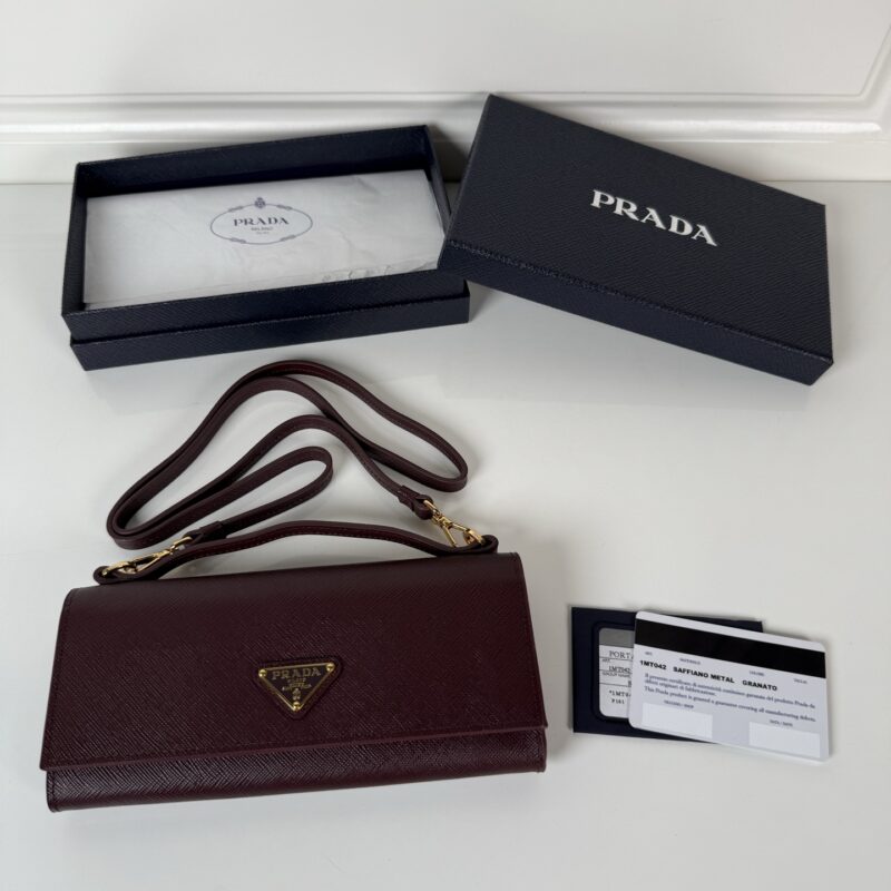 PRADA P家 女士多功能迷你斜跨+手拎多功能钱包 型号1MT042