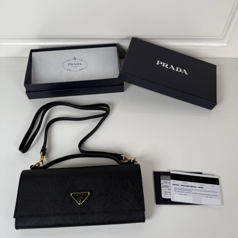 PRADA P家 女士多功能迷你斜跨+手拎多功能钱包 型号1MT042