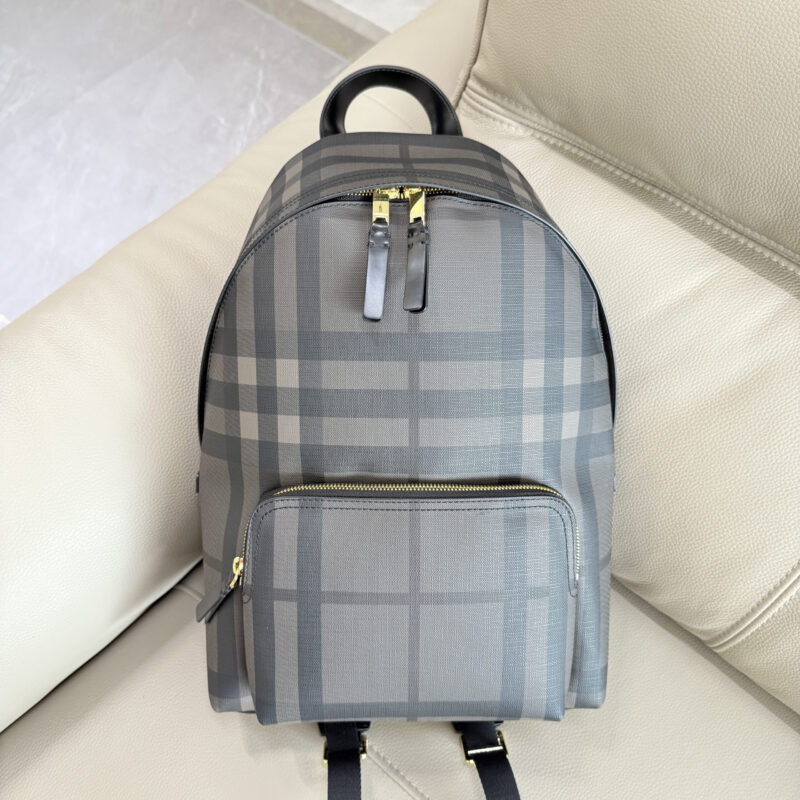 Burberry London 格纹双肩包 型号8911 啡格