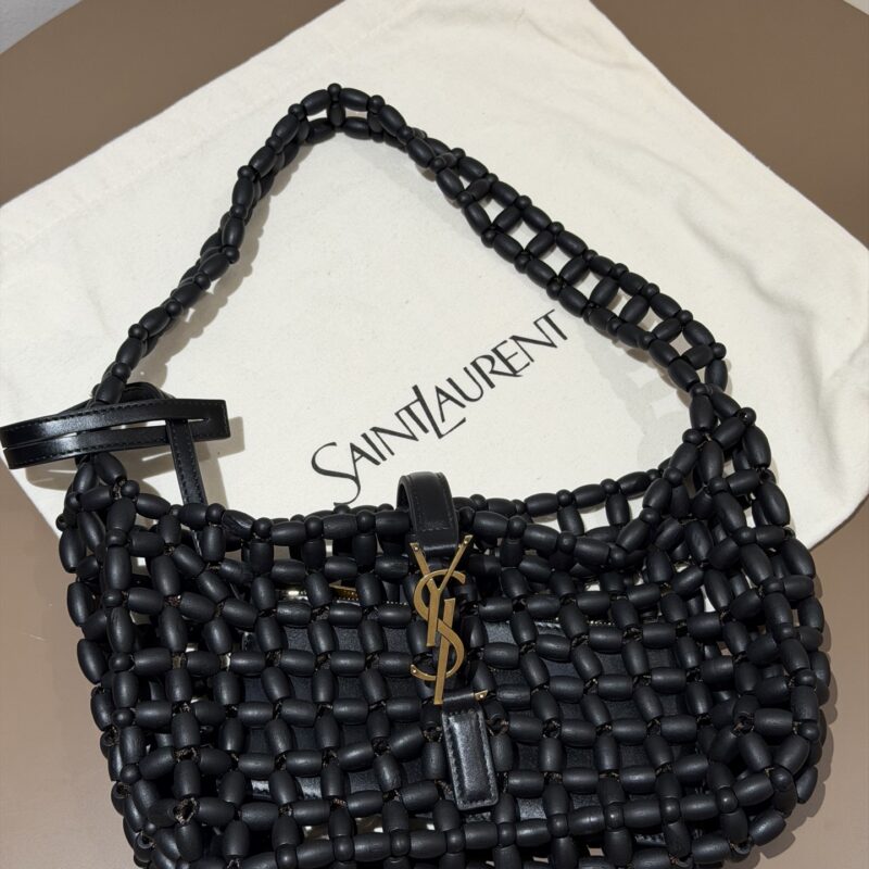 YSL 𝑳𝑬 5 𝐀̀ 7木质圆珠手袋 款号:657228 黑色
