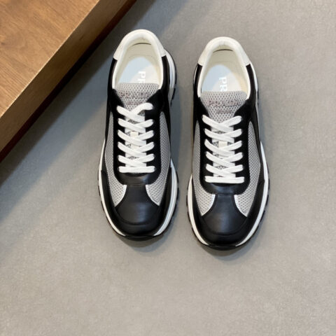 PRADA 新款男士拼接休闲运动鞋