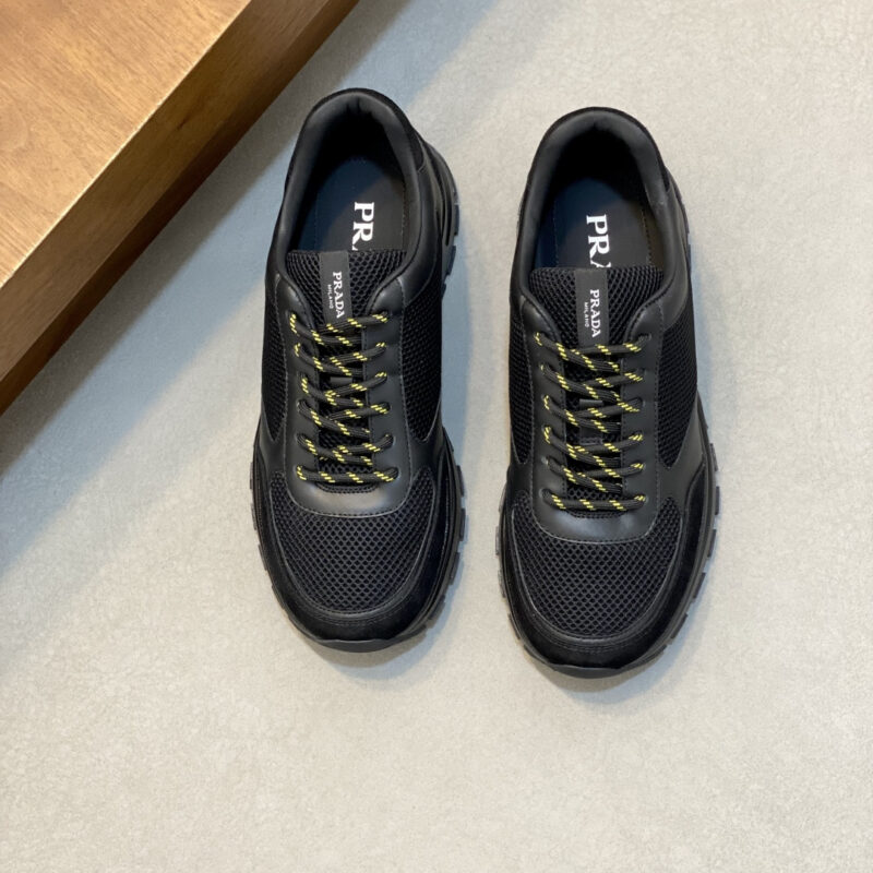 PRADA 新款男士拼接休闲运动鞋
