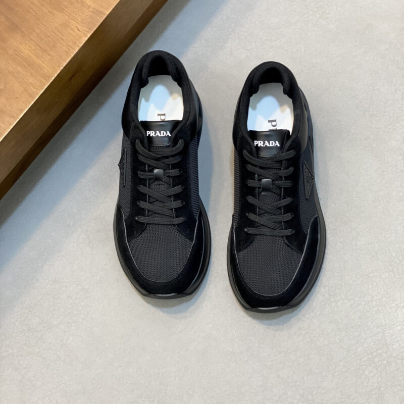 PRADA 男士新款网面拼接运动鞋
