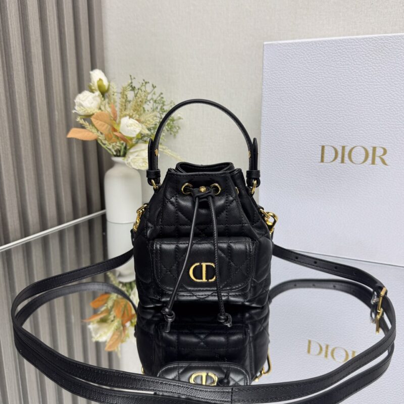 DIOR  Caro 水桶包 型号:5250 迷你黑色