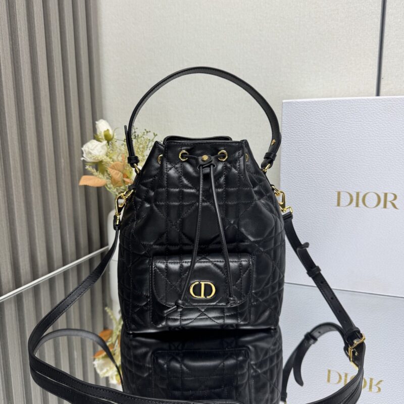 DIOR  Caro 水桶包 型号:M3372 黑色