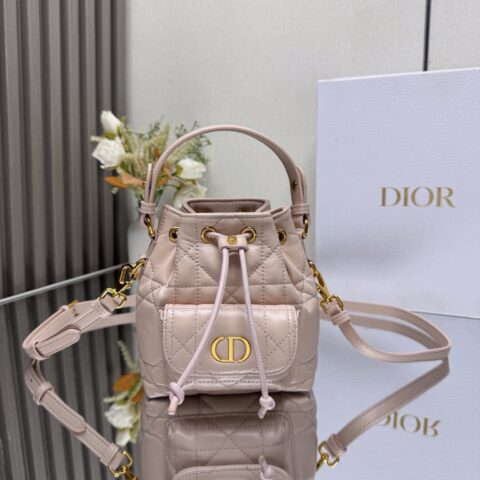 DIOR  Caro 水桶包 型号:5250迷你粉色