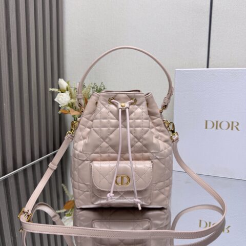 DIOR  Caro 水桶包 型号:M3372 粉色