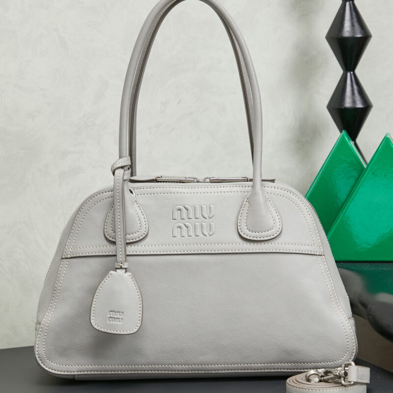 MIUMIU 新品爆款Vivant保龄球包 5BB199 灰色