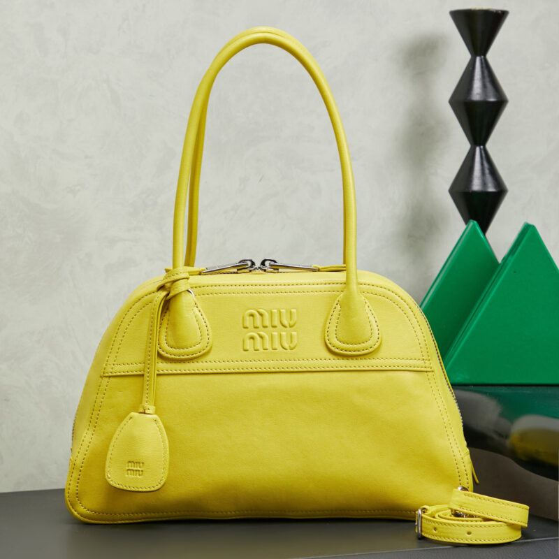 MIUMIU 新品爆款Vivant保龄球包 5BB199黄色