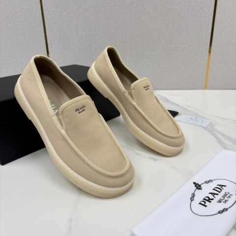 PRADA  男士帆布乐福鞋