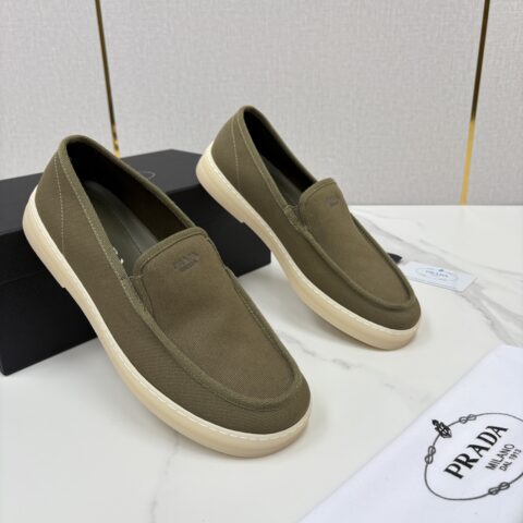PRADA  男士帆布乐福鞋