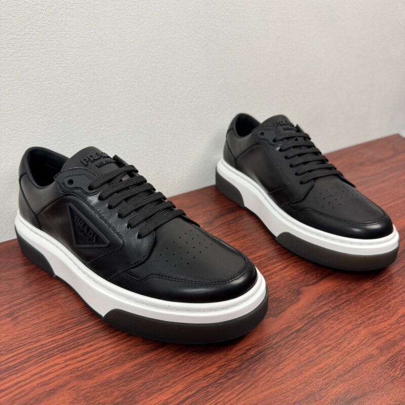PRADA 新款男士厚底皮革运动鞋
