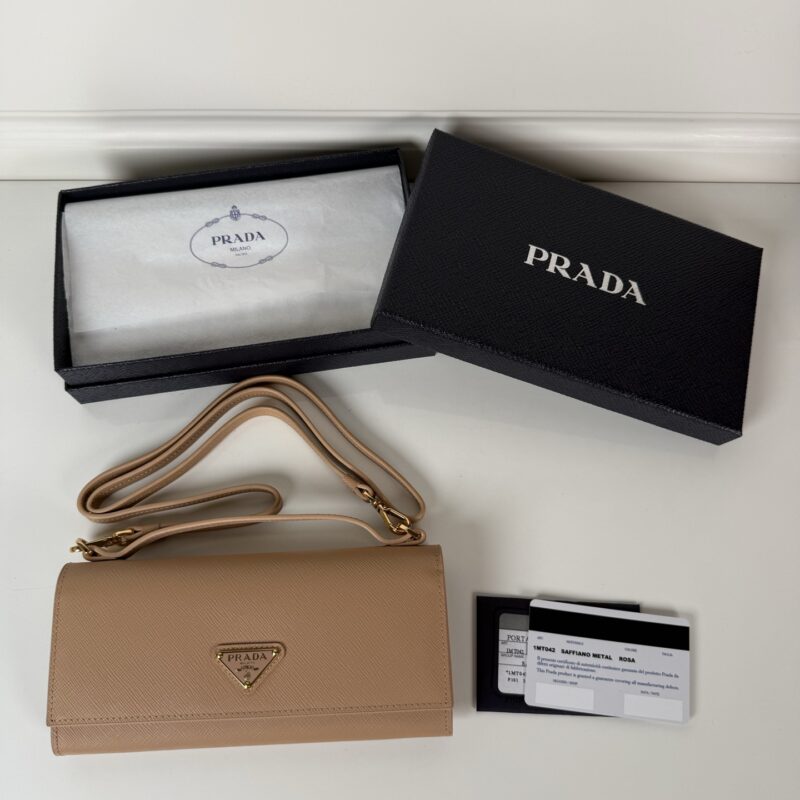 PRADA P家 女士多功能迷你斜跨+手拎多功能钱包 型号1MT042