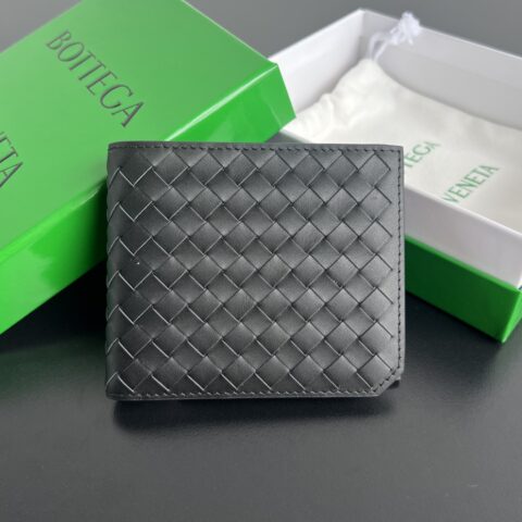 BV 新款带零钱袋双折短夹 805654 黑色