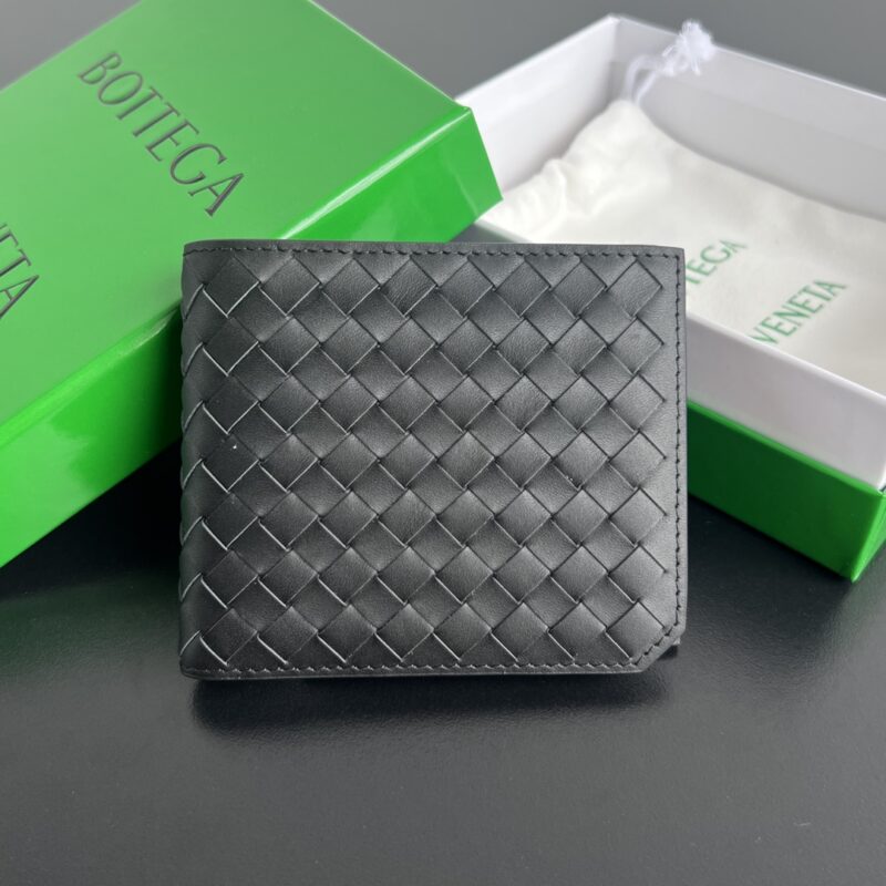 BV 新款带零钱袋双折短夹 805654 黑色