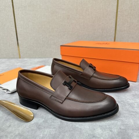 HERMES 新品Paris乐福鞋皮鞋