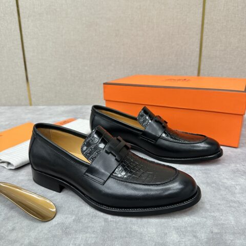 HERMES 新品Paris乐福鞋皮鞋