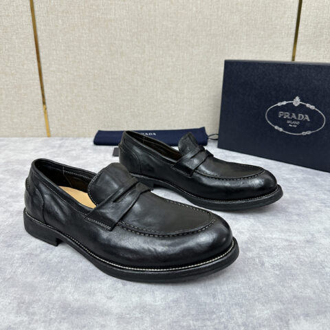 PRADA  男士正装乐福皮鞋