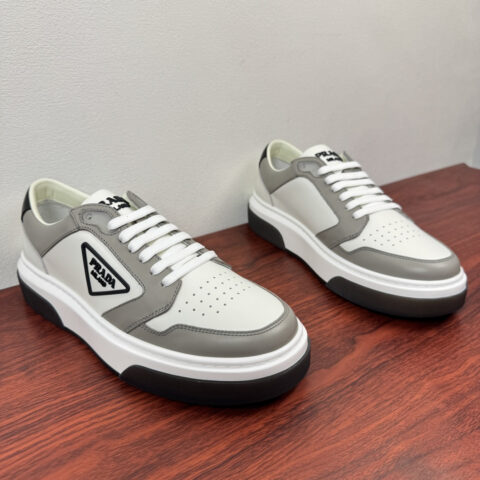 PRADA 新款男士厚底皮革运动鞋