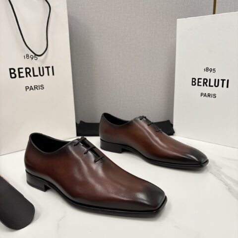 BERLUTI 新款男士手工擦色正装鞋皮鞋
