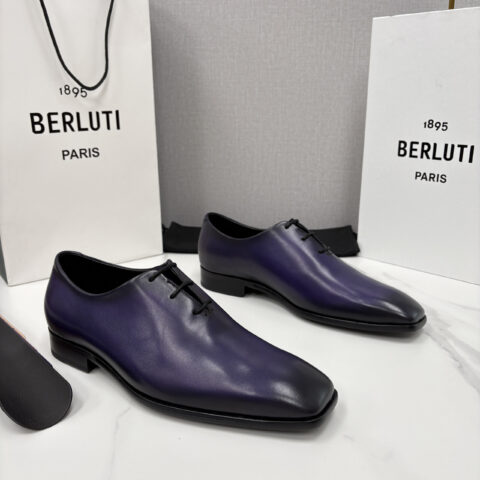 BERLUTI 新款男士手工擦色正装鞋皮鞋