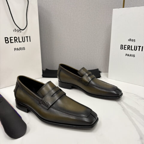 BERLUTI  新款经典便士乐福鞋皮鞋