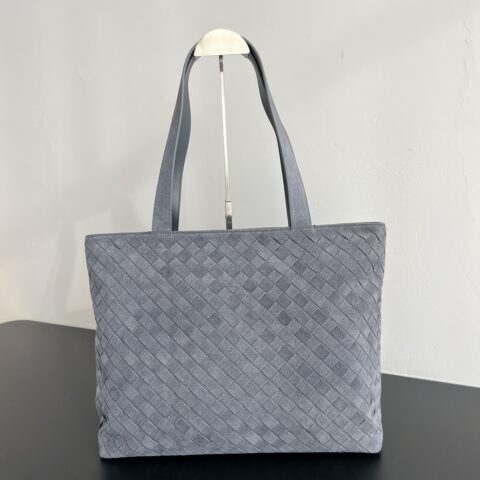 BV 麂皮编织Tote 手袋 795628 反绒云雾蓝