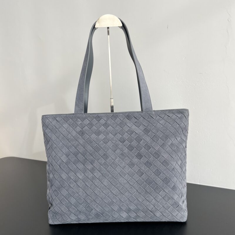 BV 麂皮编织Tote 手袋 795628 反绒云雾蓝